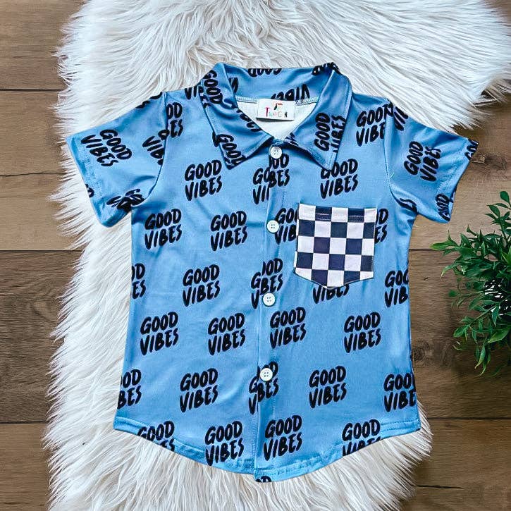 Good Vibes Button Up