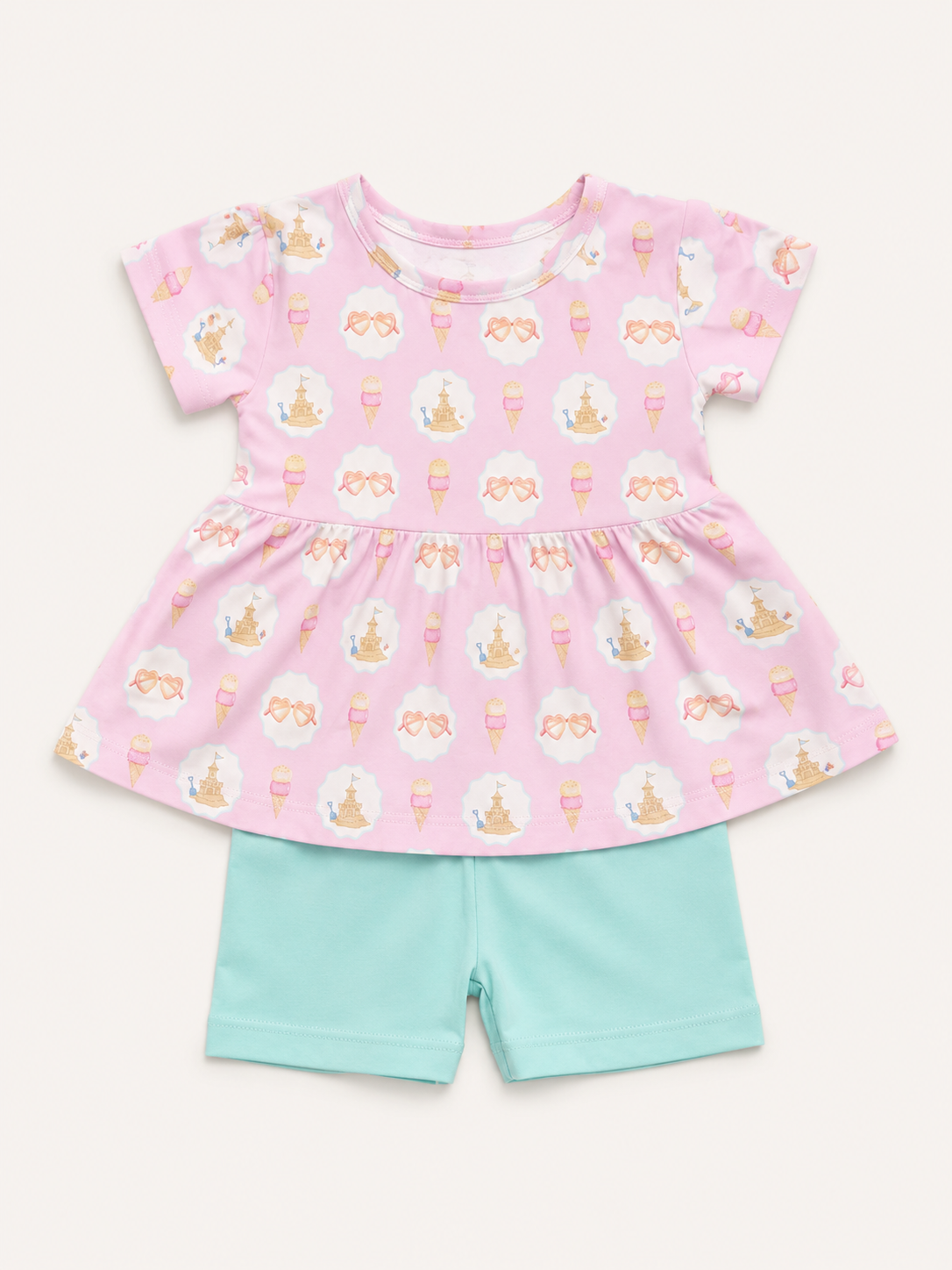 Sundae Castle Peplum & Bike Short Set