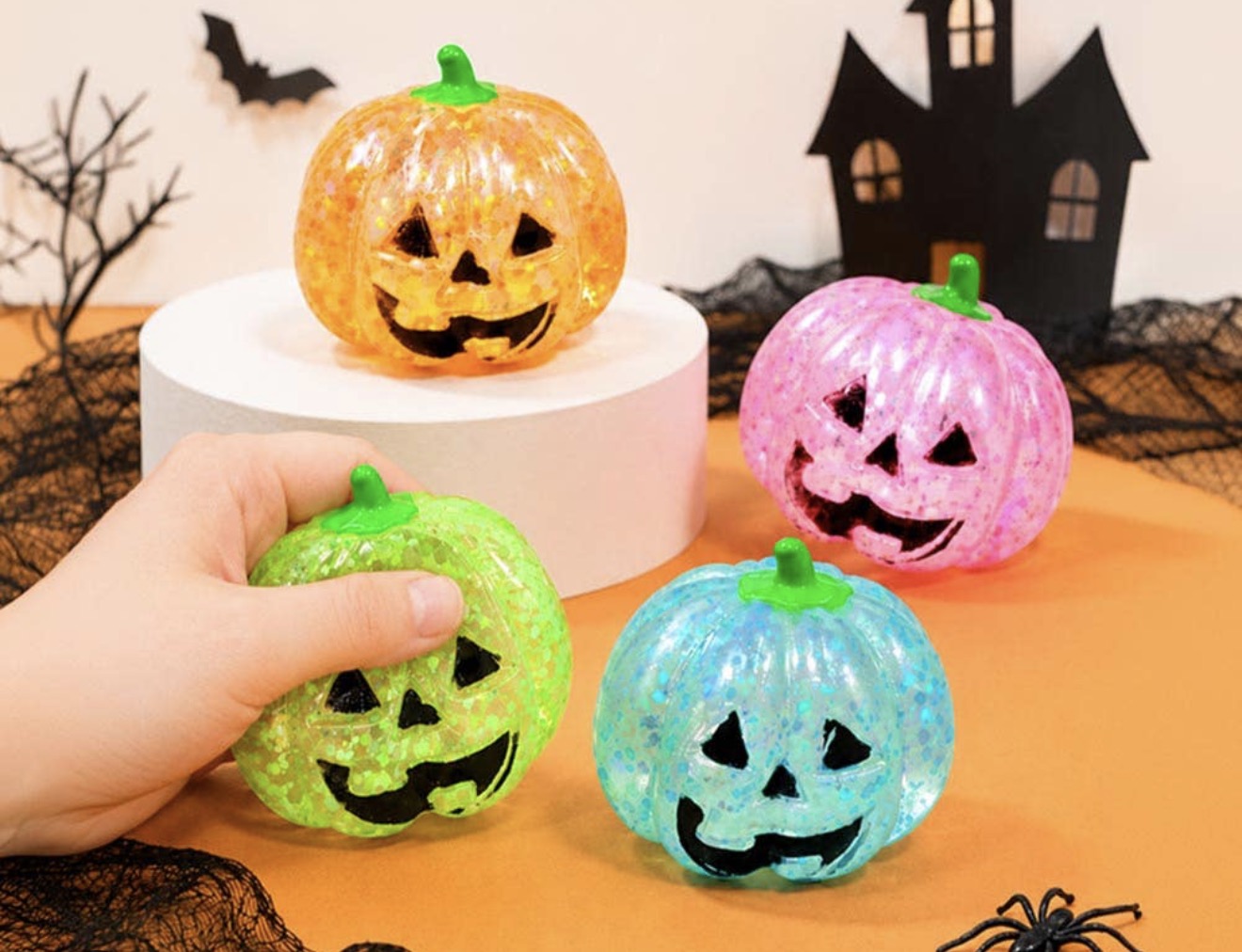 Glitter Pumpkin Squishies
