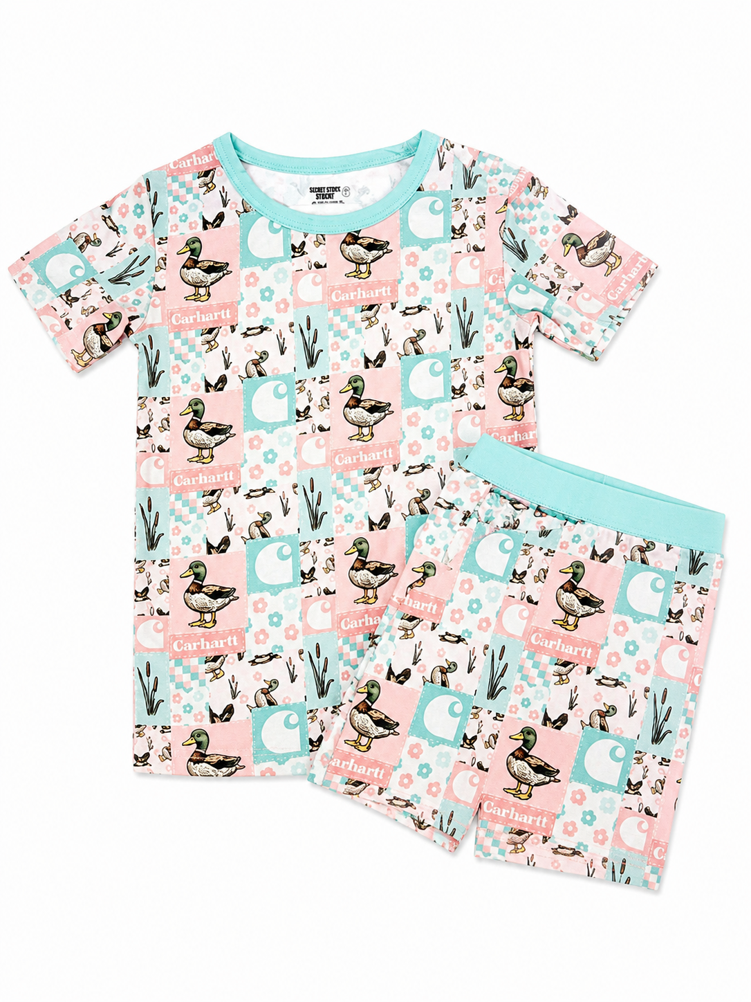 Girly Duck Patchwork 2 Piece Short Set
