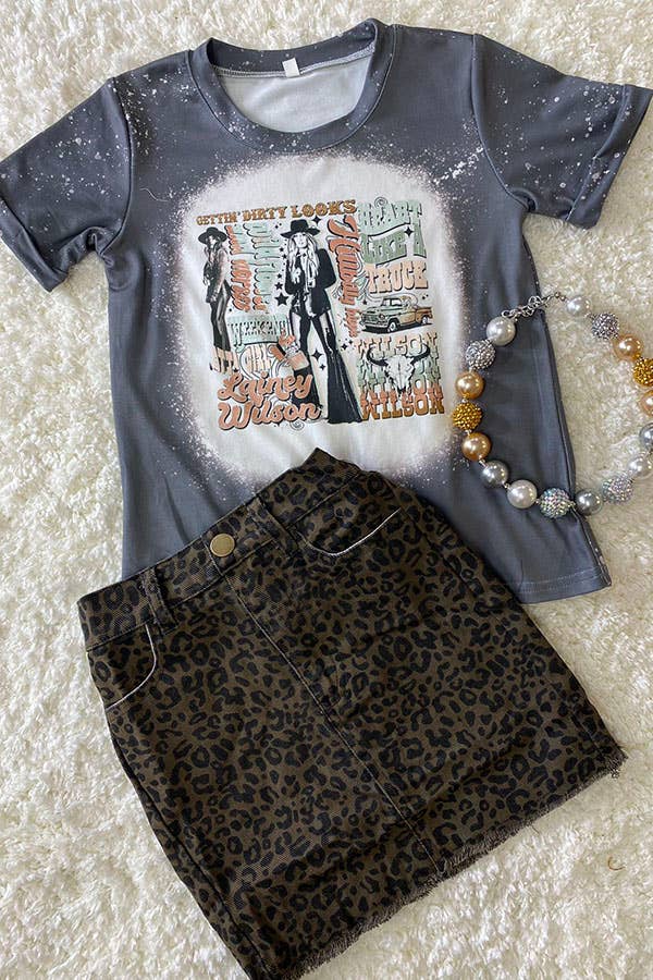 Country Girl Printed Short Sleeve Tee: Wilson