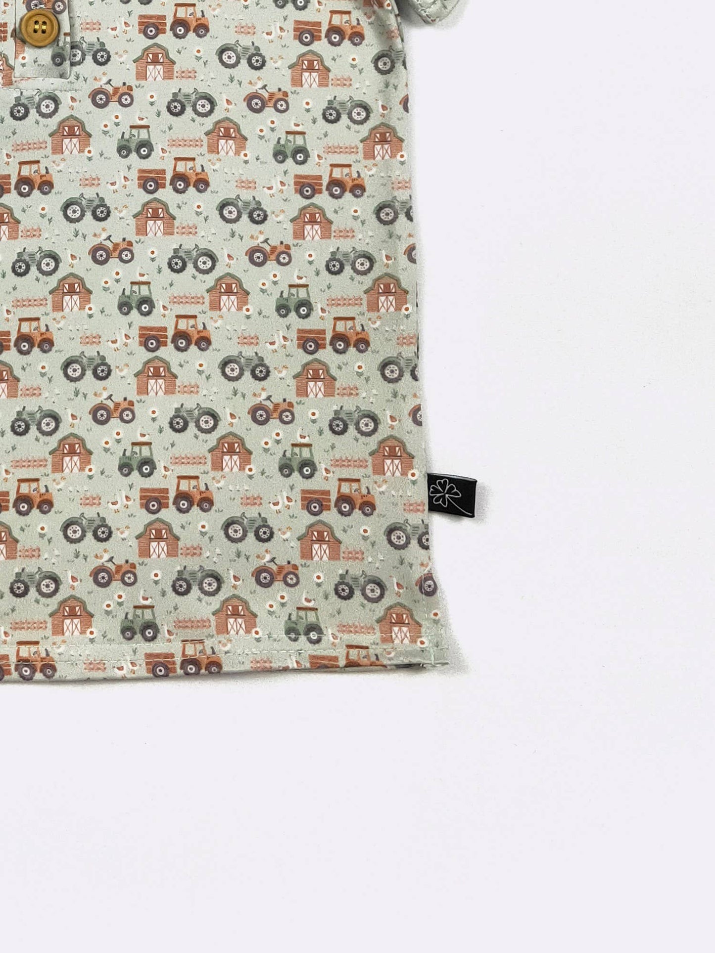 Green Gander Boy Collar Shirt