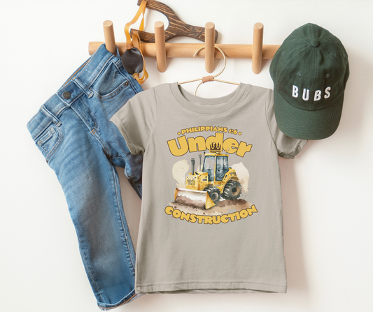Under Construction Philippians 1:6 Youth Faith Graphic Tee