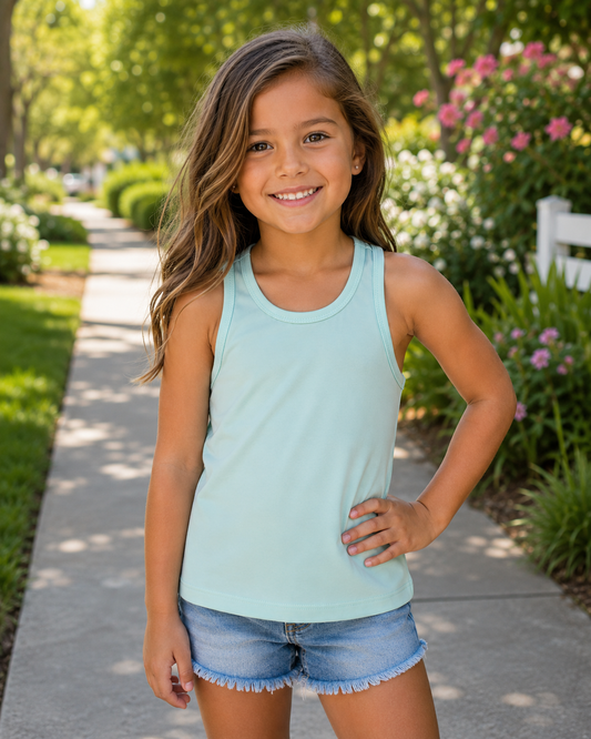 Racerback Tank Top Kids: Mint