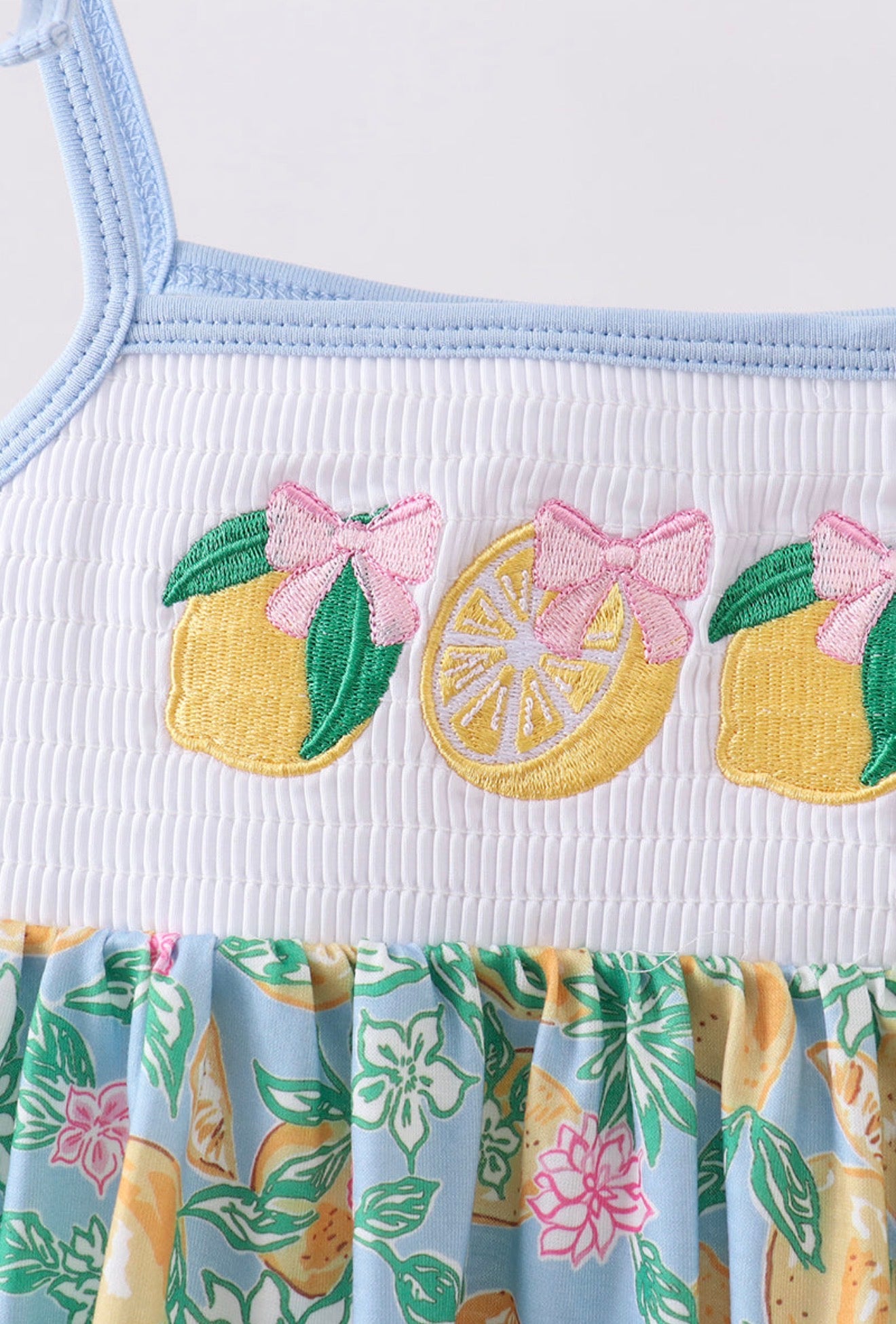 Green Lemon Ruffle Dress