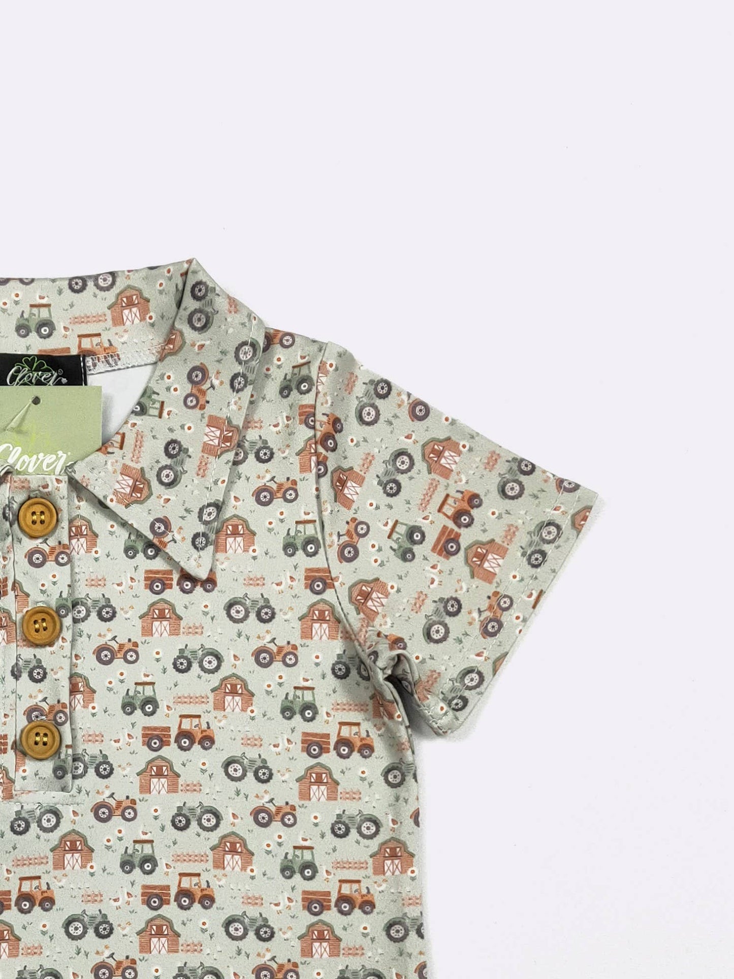 Green Gander Boy Collar Shirt
