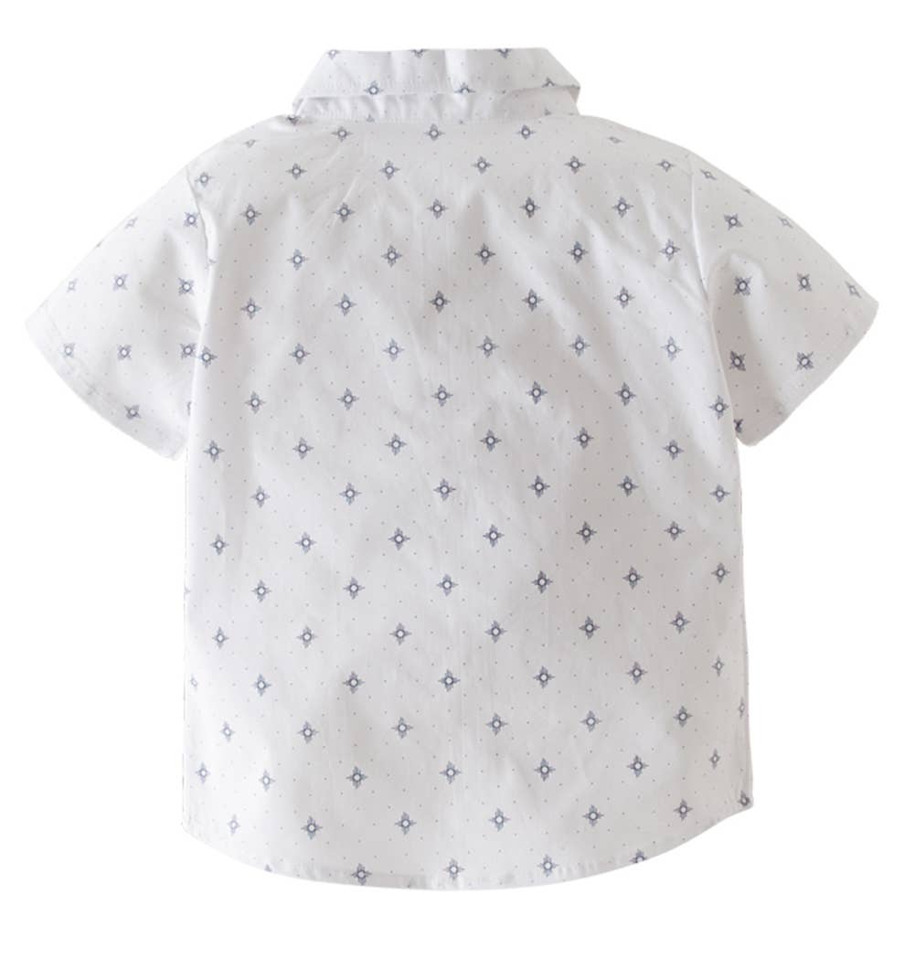 Button-Down Shirt: White Sun