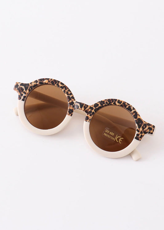 Retro Round Leopard Glasses
