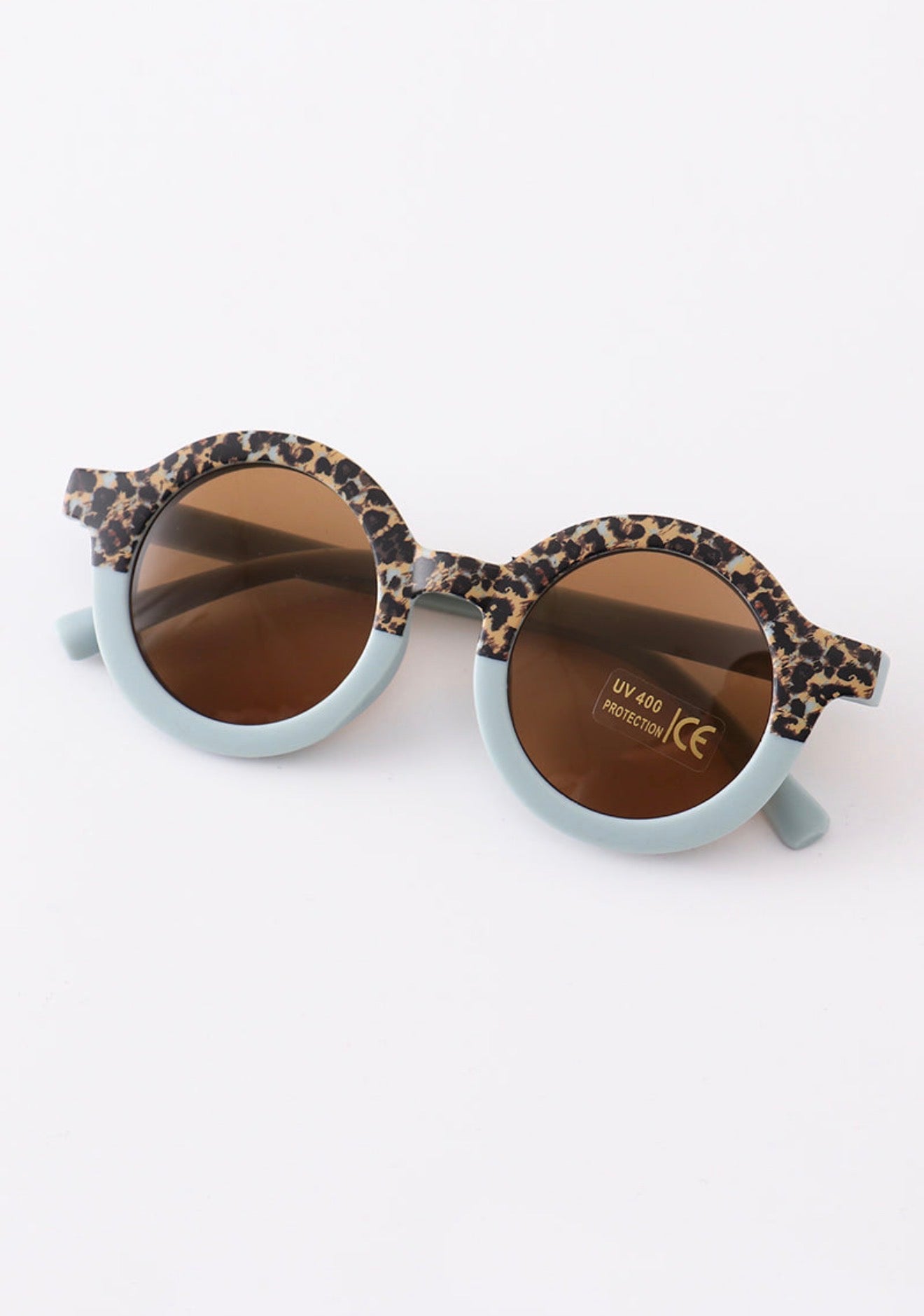 Retro Round Leopard Glasses