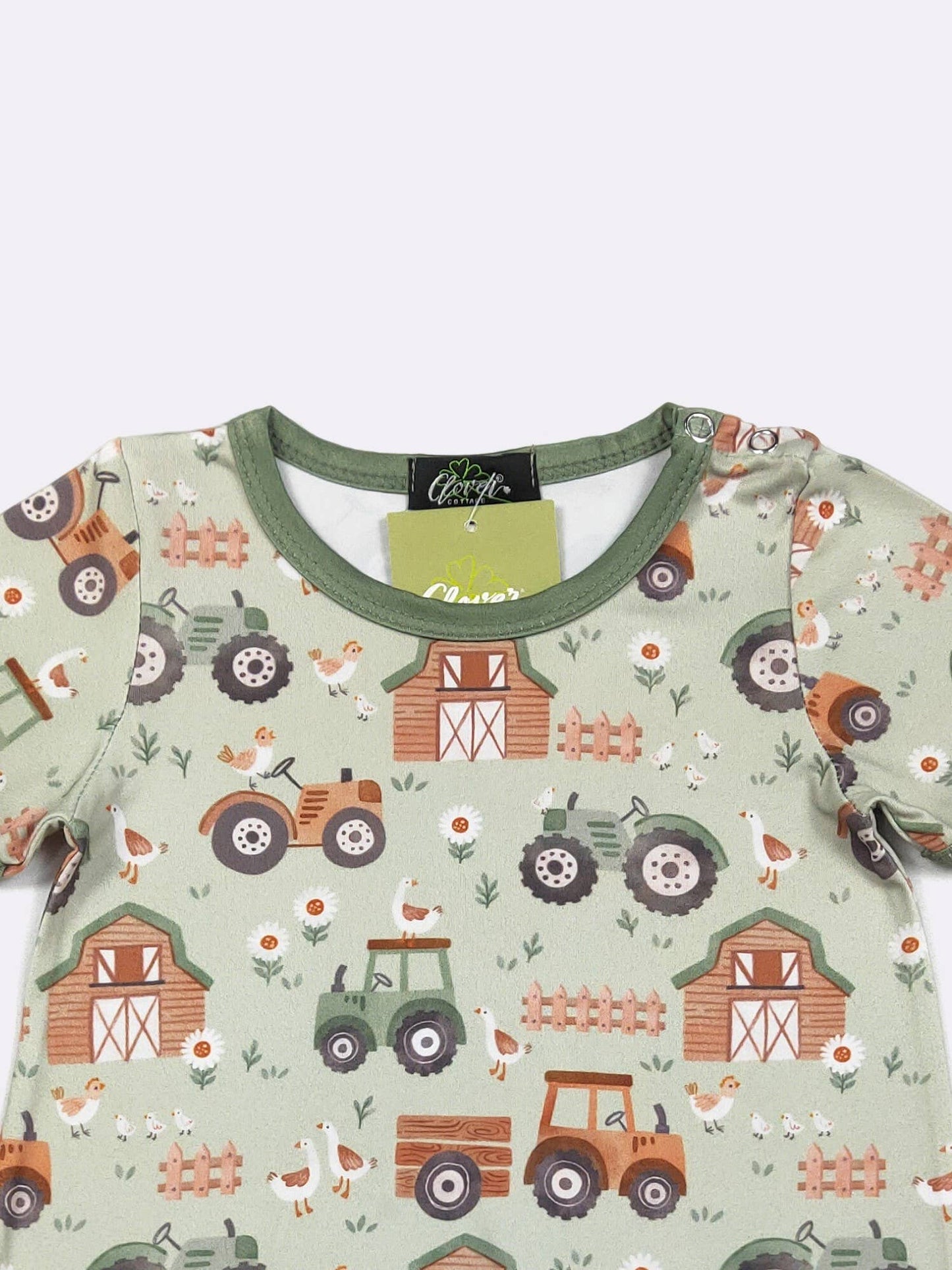 Green Gander Farm Boy Romper