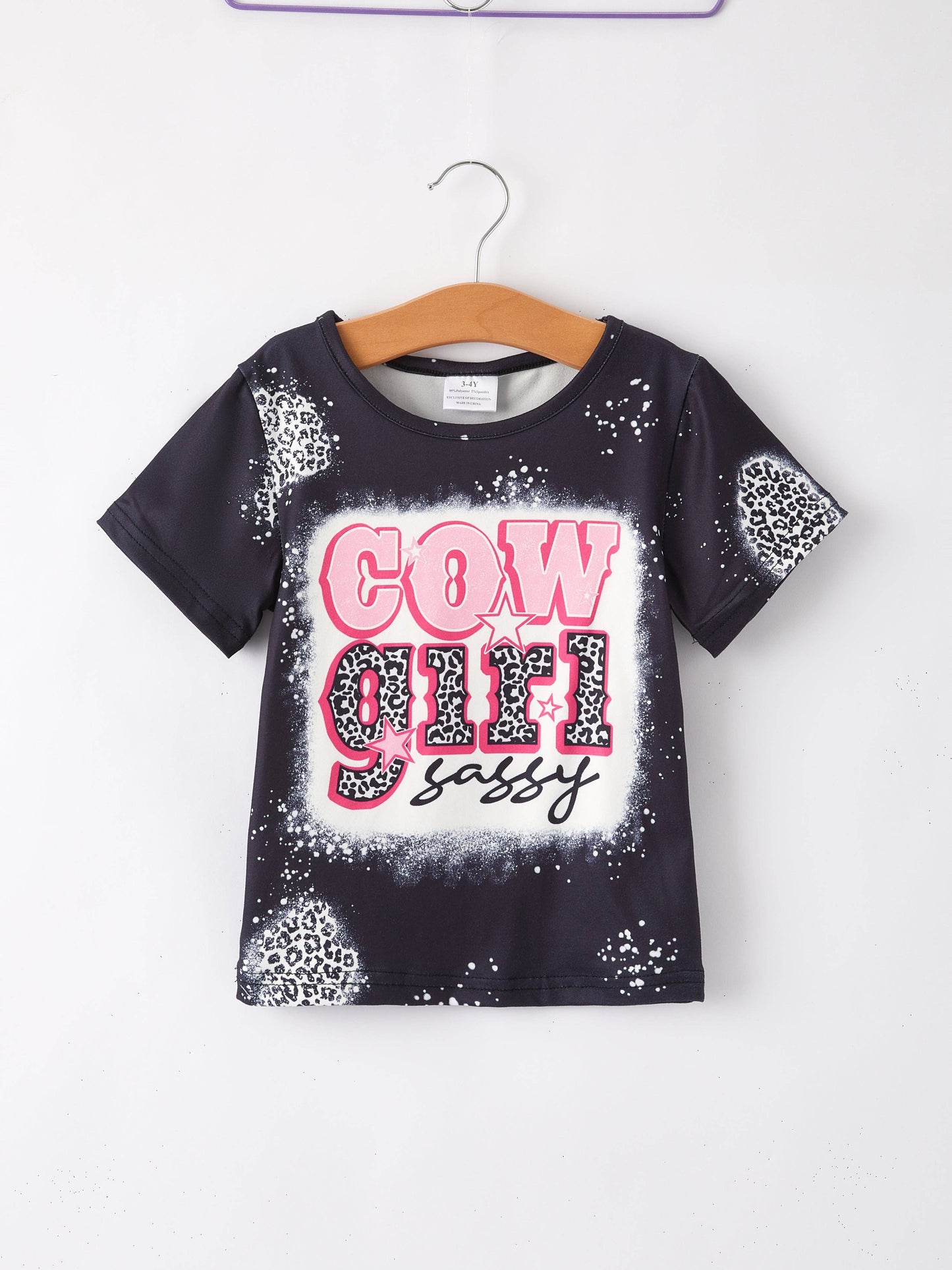 Girl Bleached Short Sleeve T-shirt Top