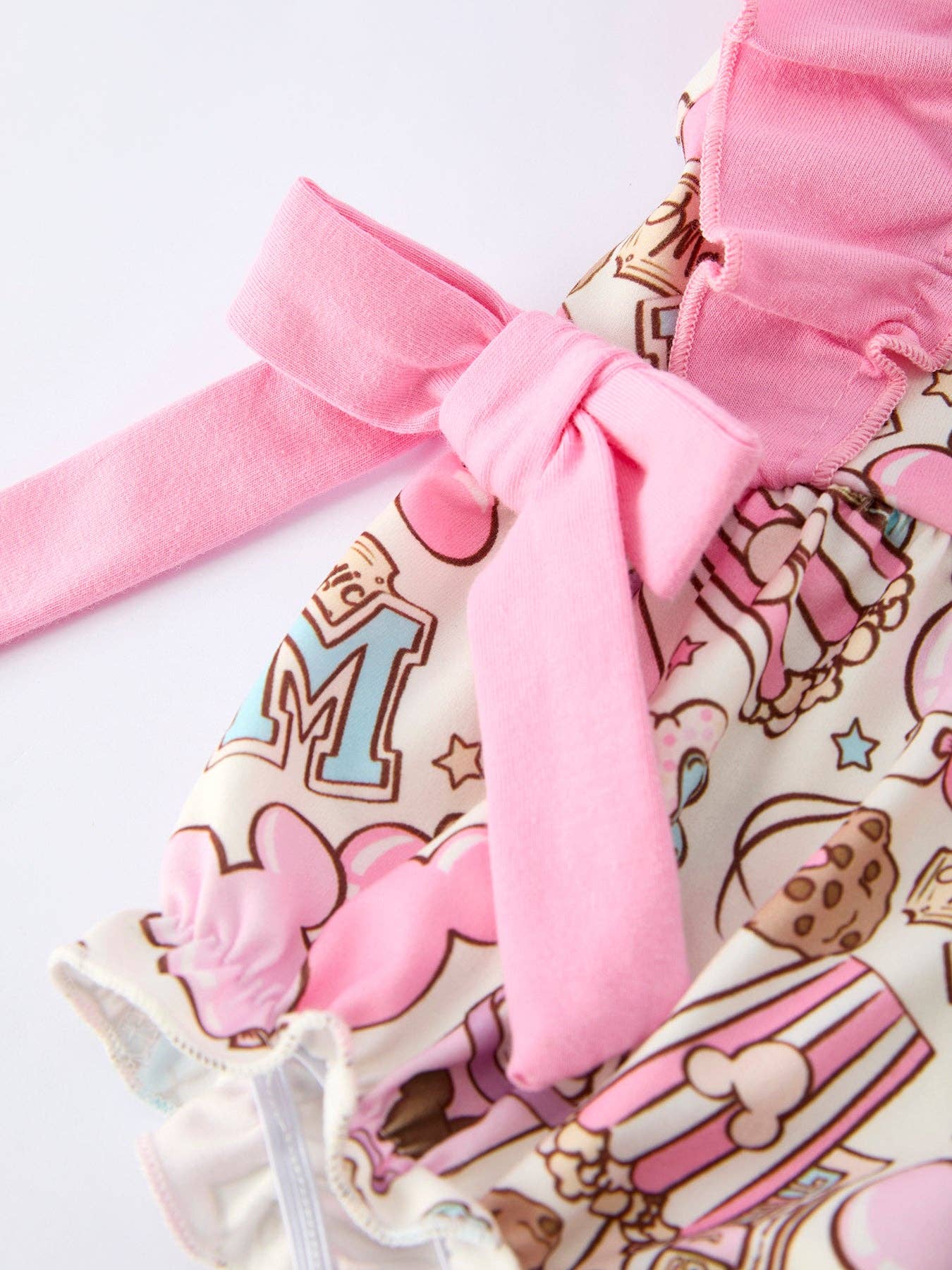 Sweet Treat Print Girls Short Sleeve Romper