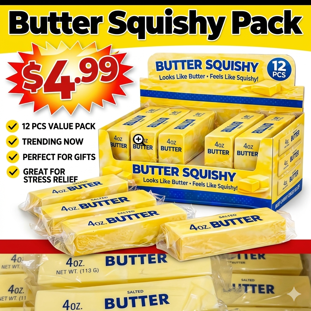 Butter Squishy – Viral “Looks Like Butter” Stress Relief Toy