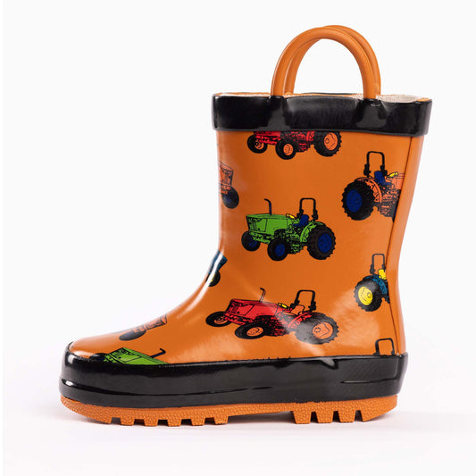 Norty Boys Tractor Rubber Rain Boot