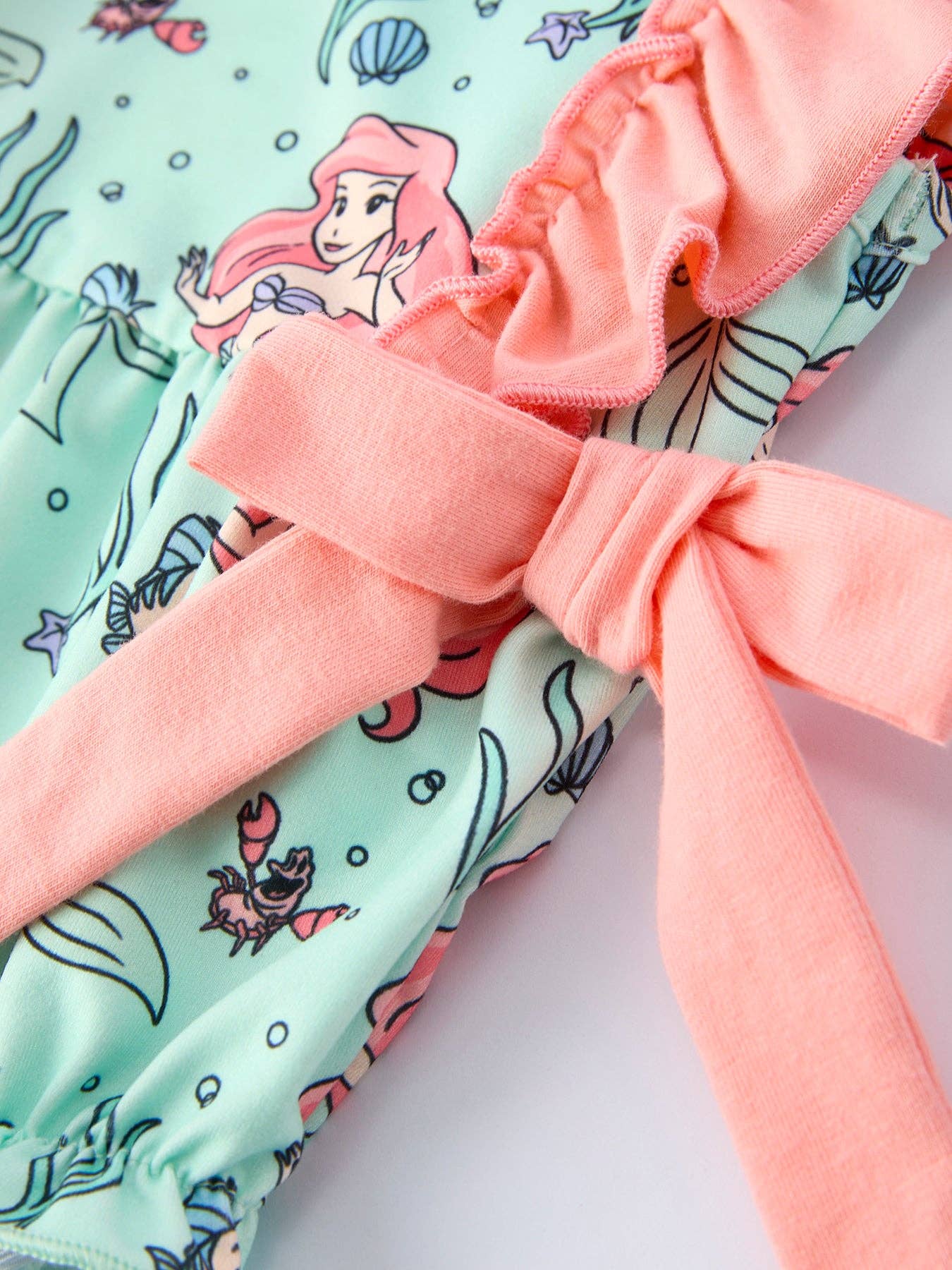 Ocean Girls Bow Ruffle Romper