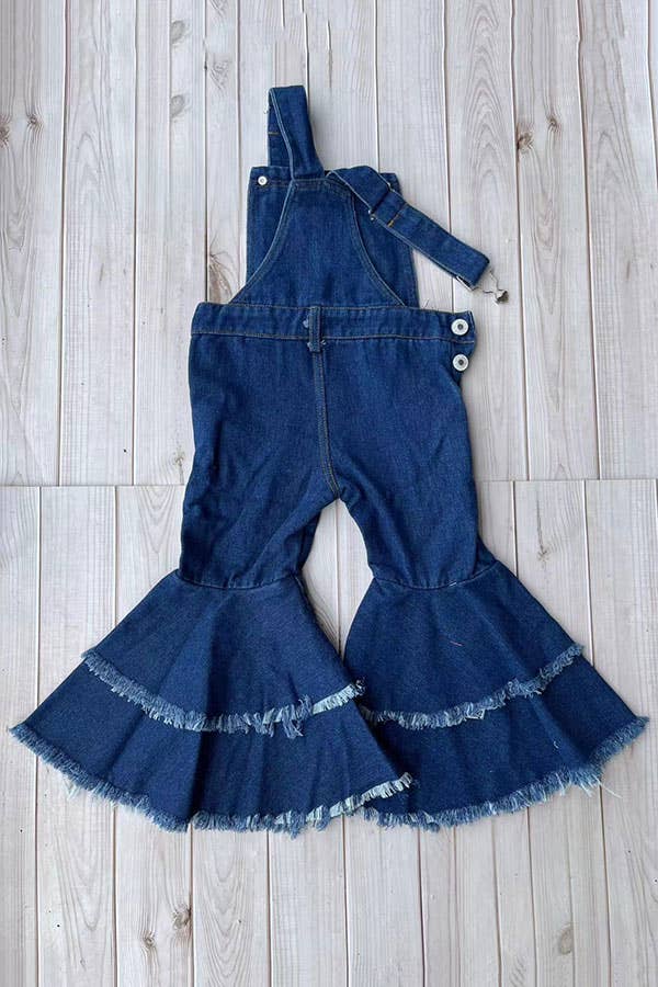 Double Flare Denim Overalls