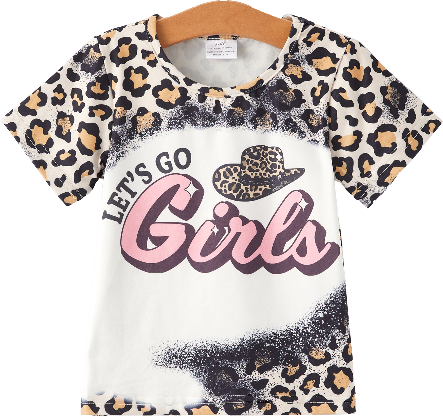 Girl Bleached Short Sleeve T-shirt Top