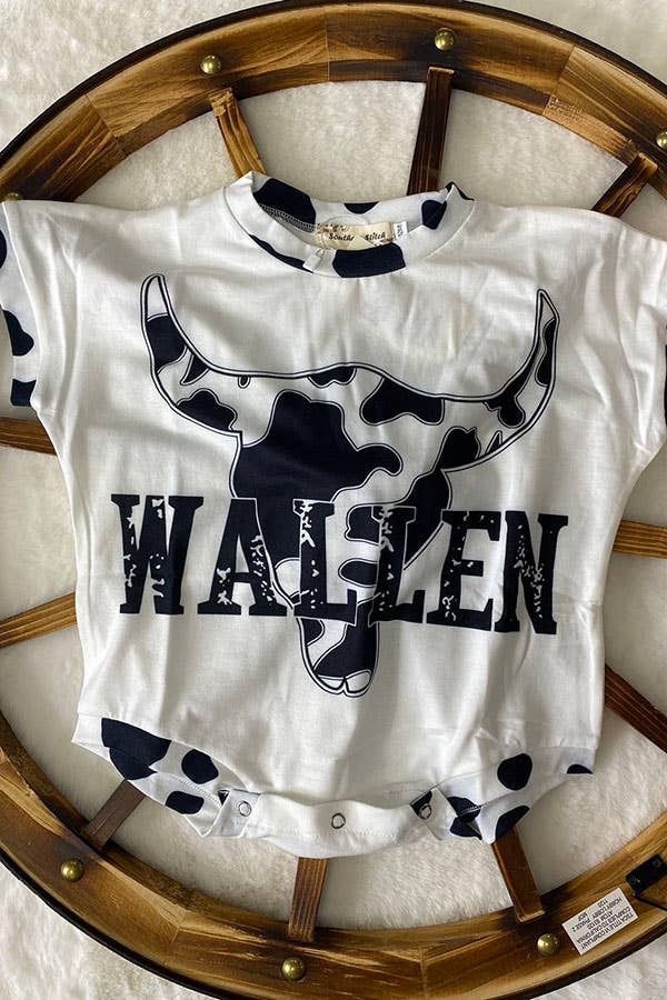 WALLEN & Cow Print Infant Onesie