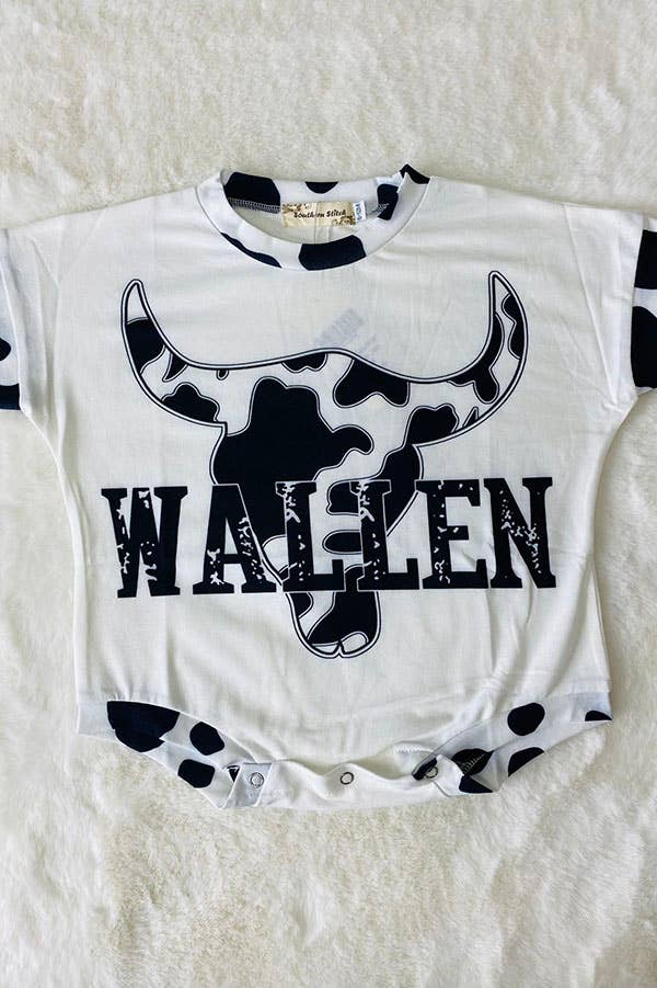 WALLEN & Cow Print Infant Onesie