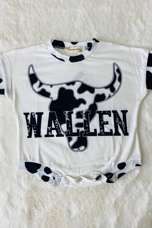 WALLEN & Cow Print Infant Onesie