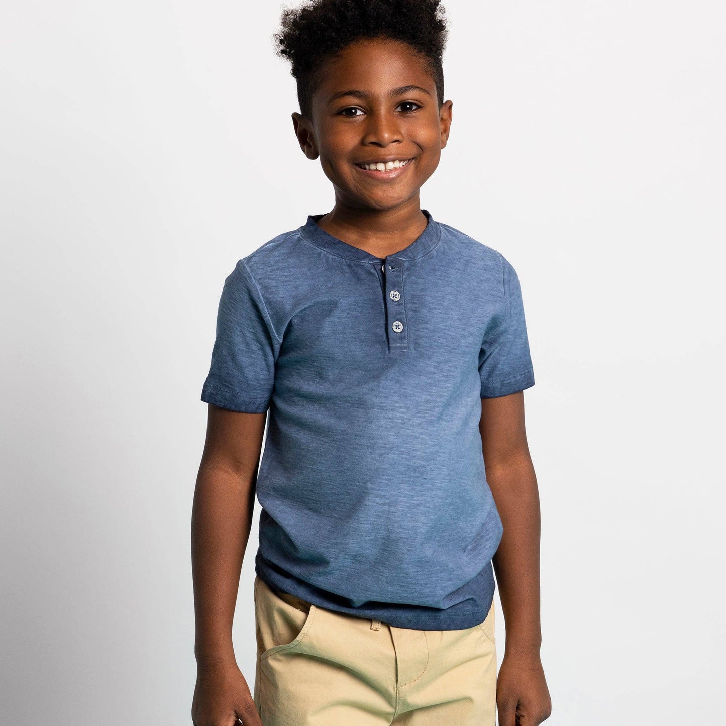 Slub Henley: Navy