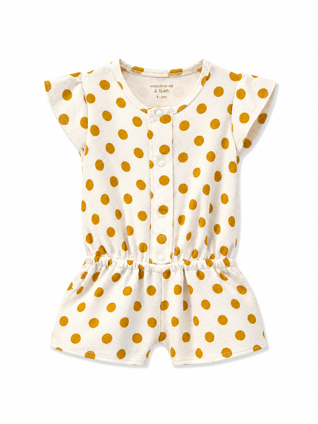 Brown/White Polka Dot Romper