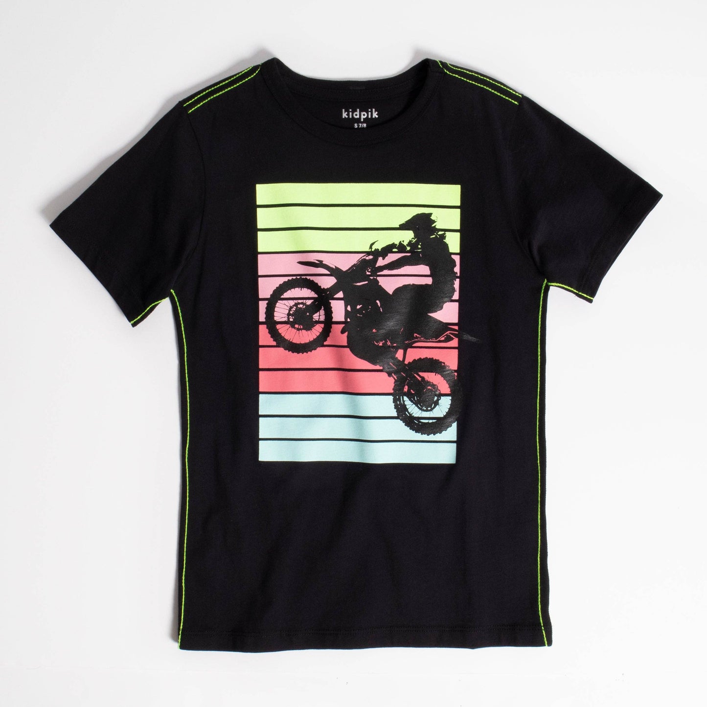 Wheelie Print Tee: Black