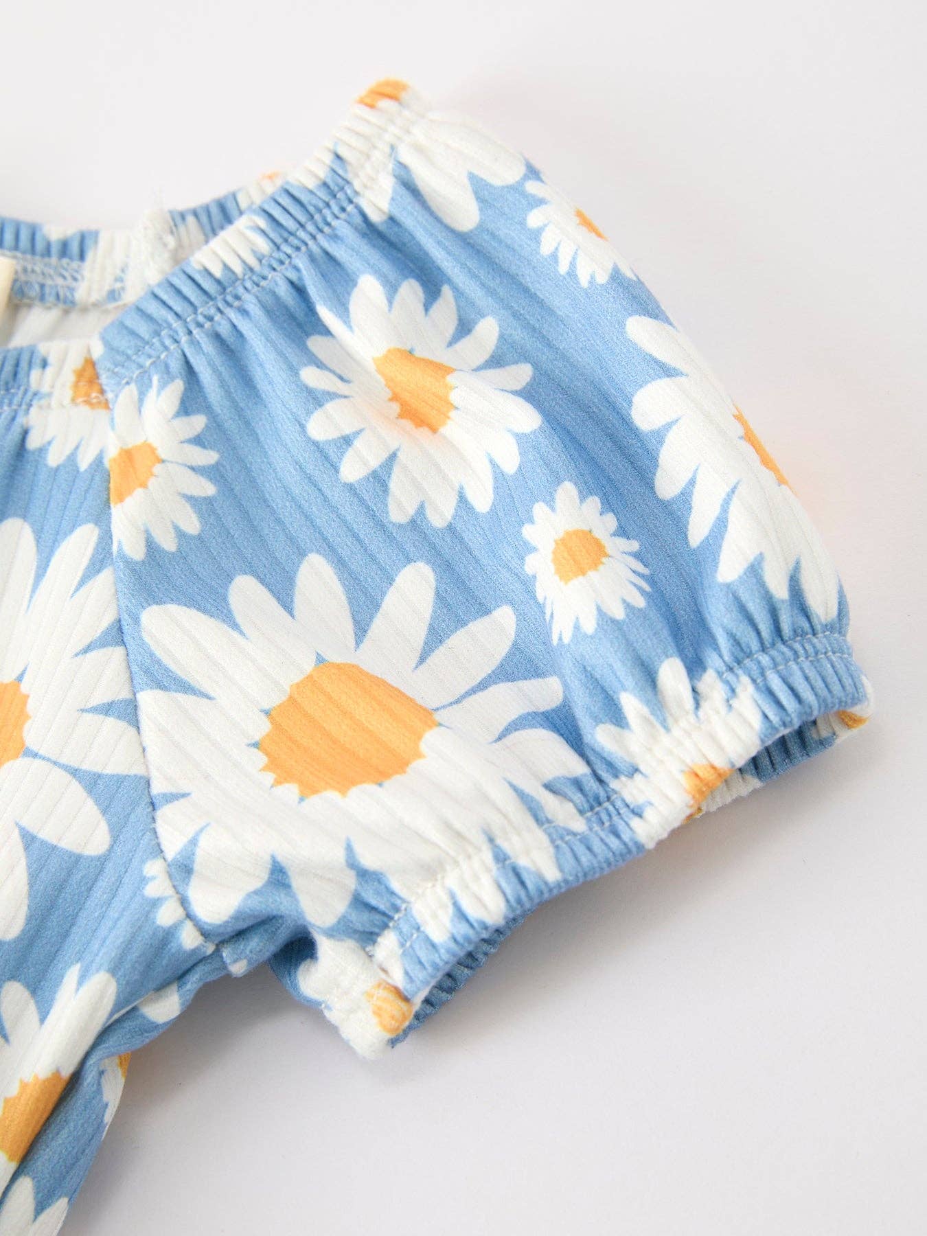 Daisy Print Girls Romper