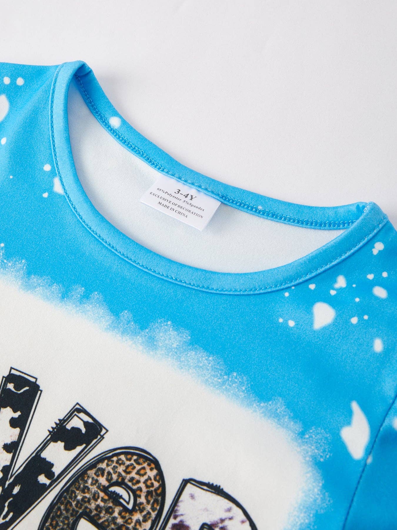 Girl Bleached Short Sleeve T-shirt Top