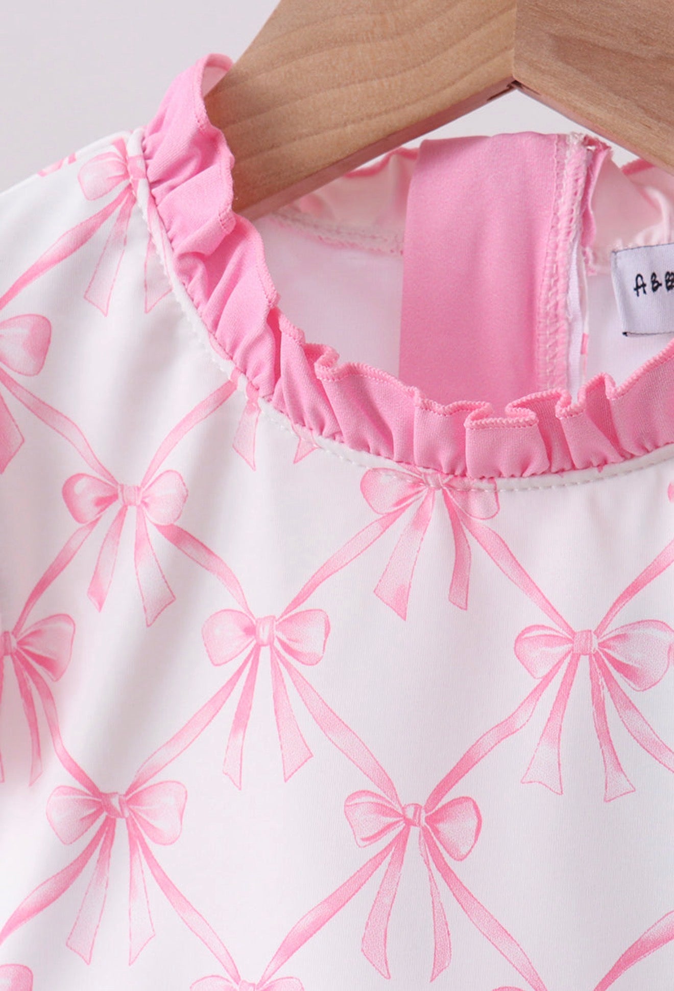 Pink Bow Ruffle 2 Piece Swimsuit