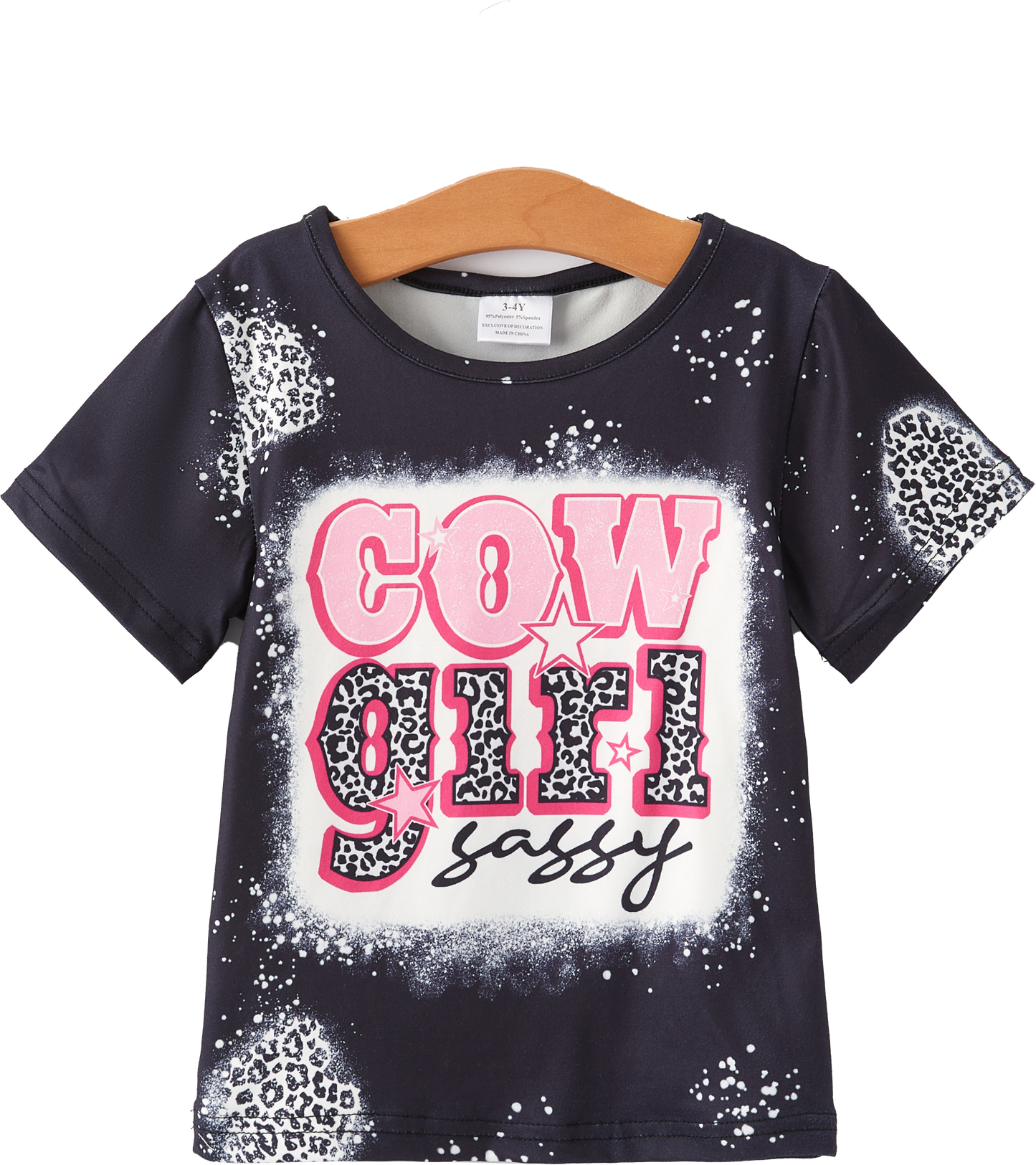 Girl Bleached Short Sleeve T-shirt Top