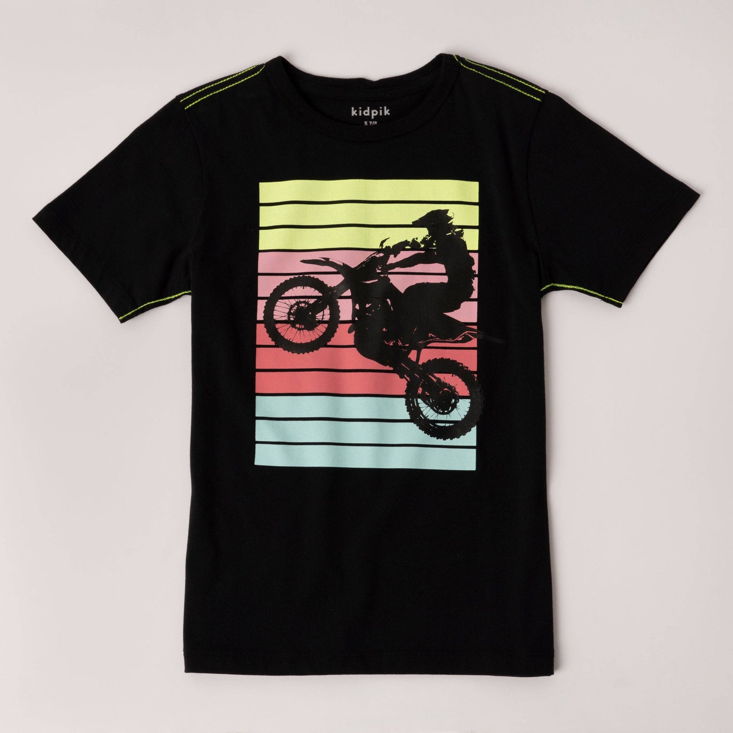 Wheelie Print Tee: Black