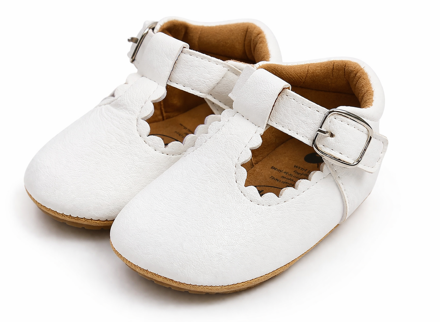 Leather T-Strap Anti-Slip Baby Crib Shoes
