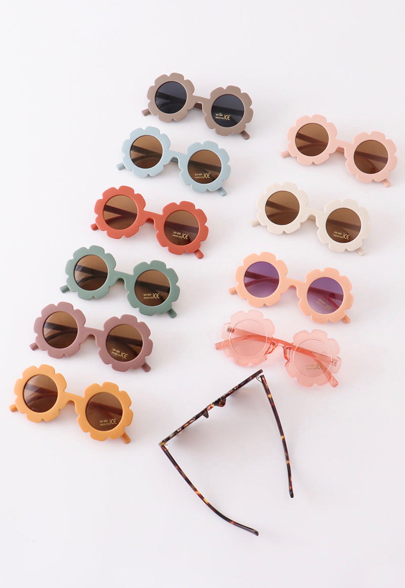 Retro Round Flower Sunglasses