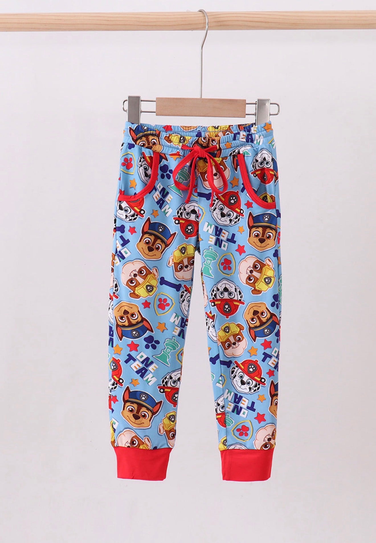 Dog Character Blue Bamboo Pants