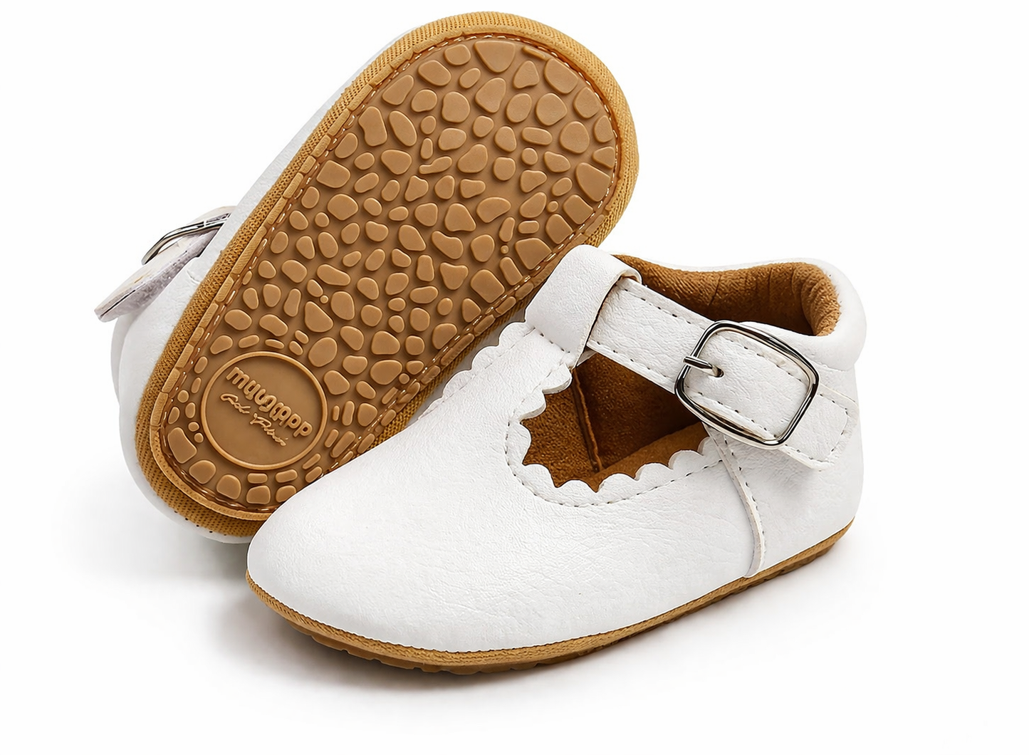 Leather T-Strap Anti-Slip Baby Crib Shoes