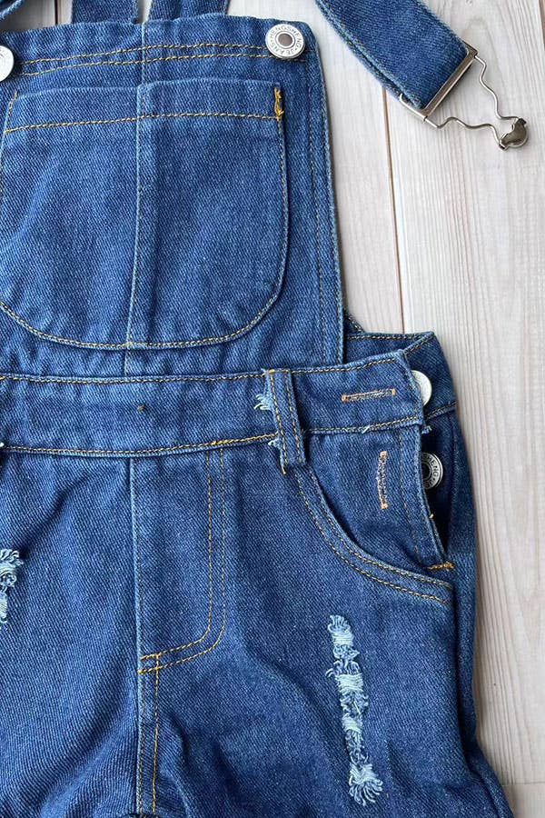 Double Flare Denim Overalls