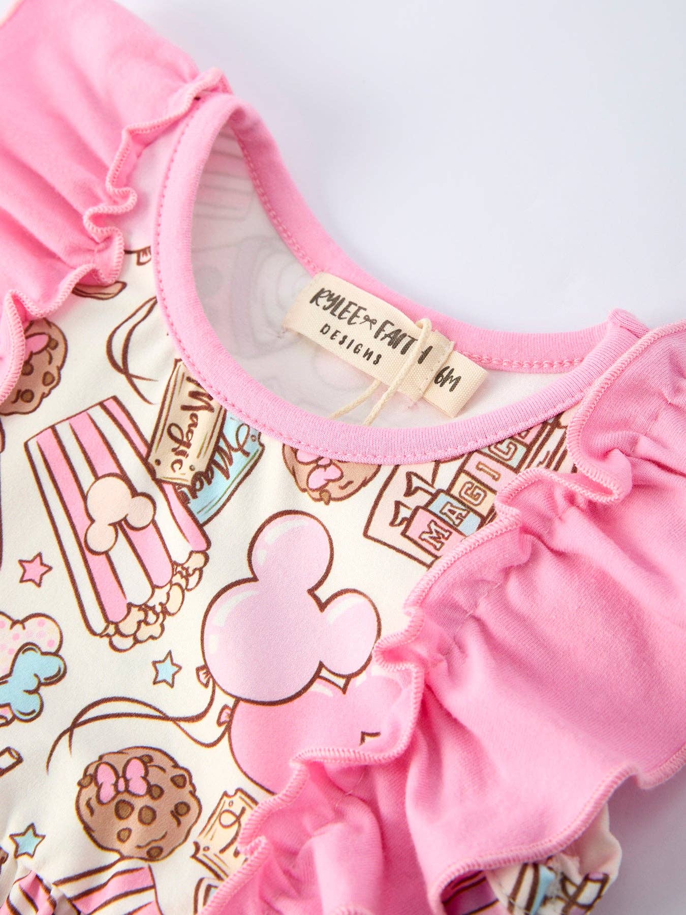 Sweet Treat Print Girls Short Sleeve Romper