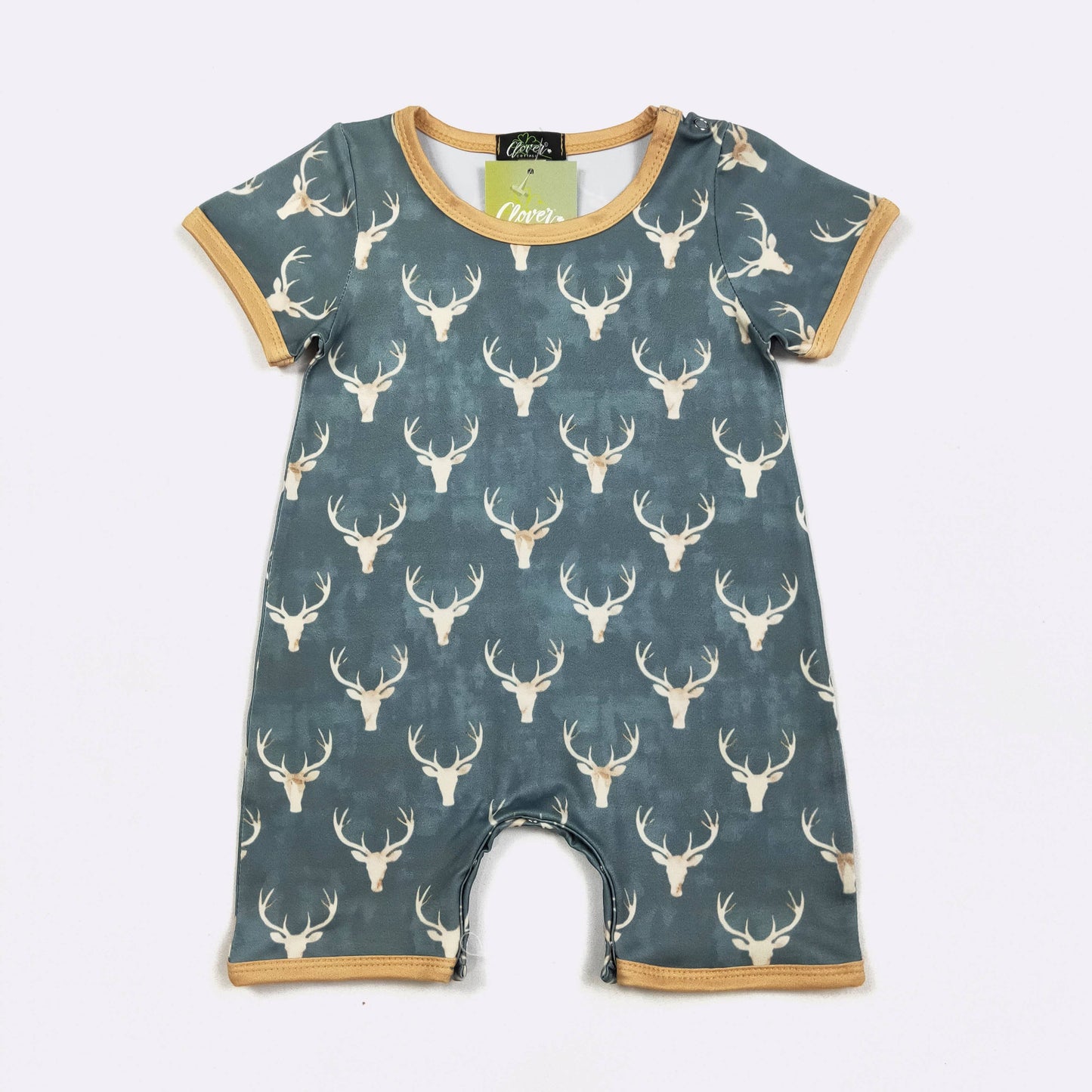 Emerald Deer Boy Romper