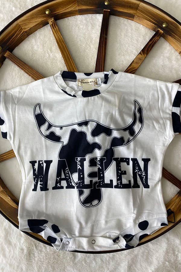 WALLEN & Cow Print Infant Onesie