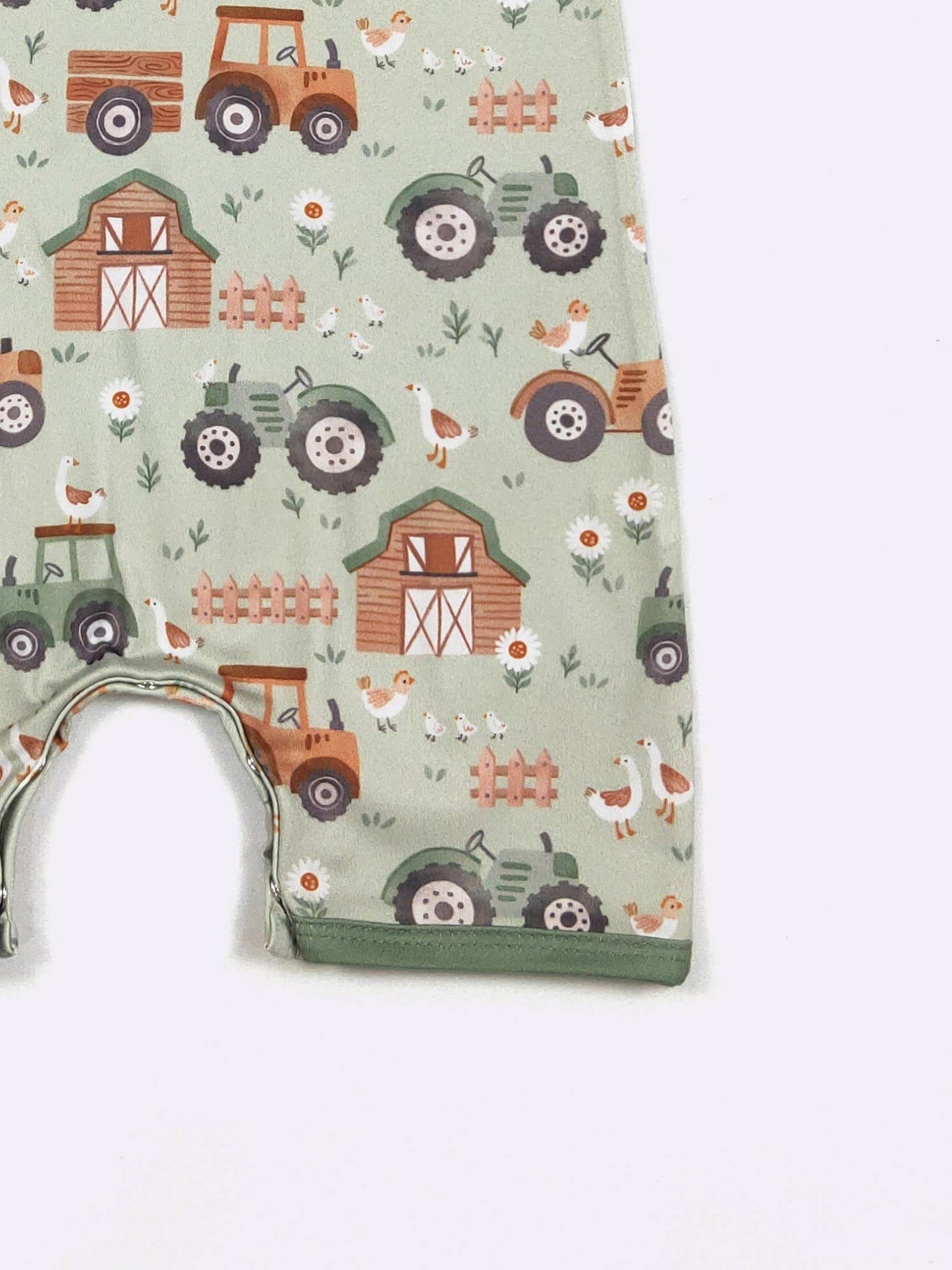Green Gander Farm Boy Romper