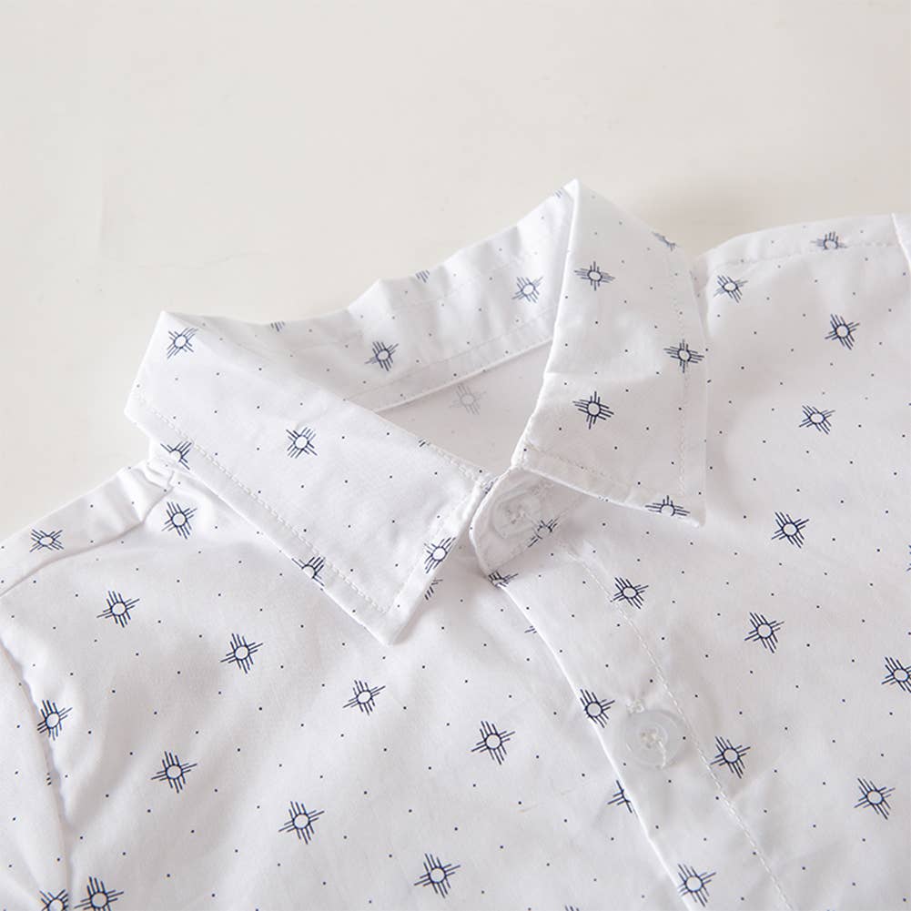 Button-Down Shirt: White Sun