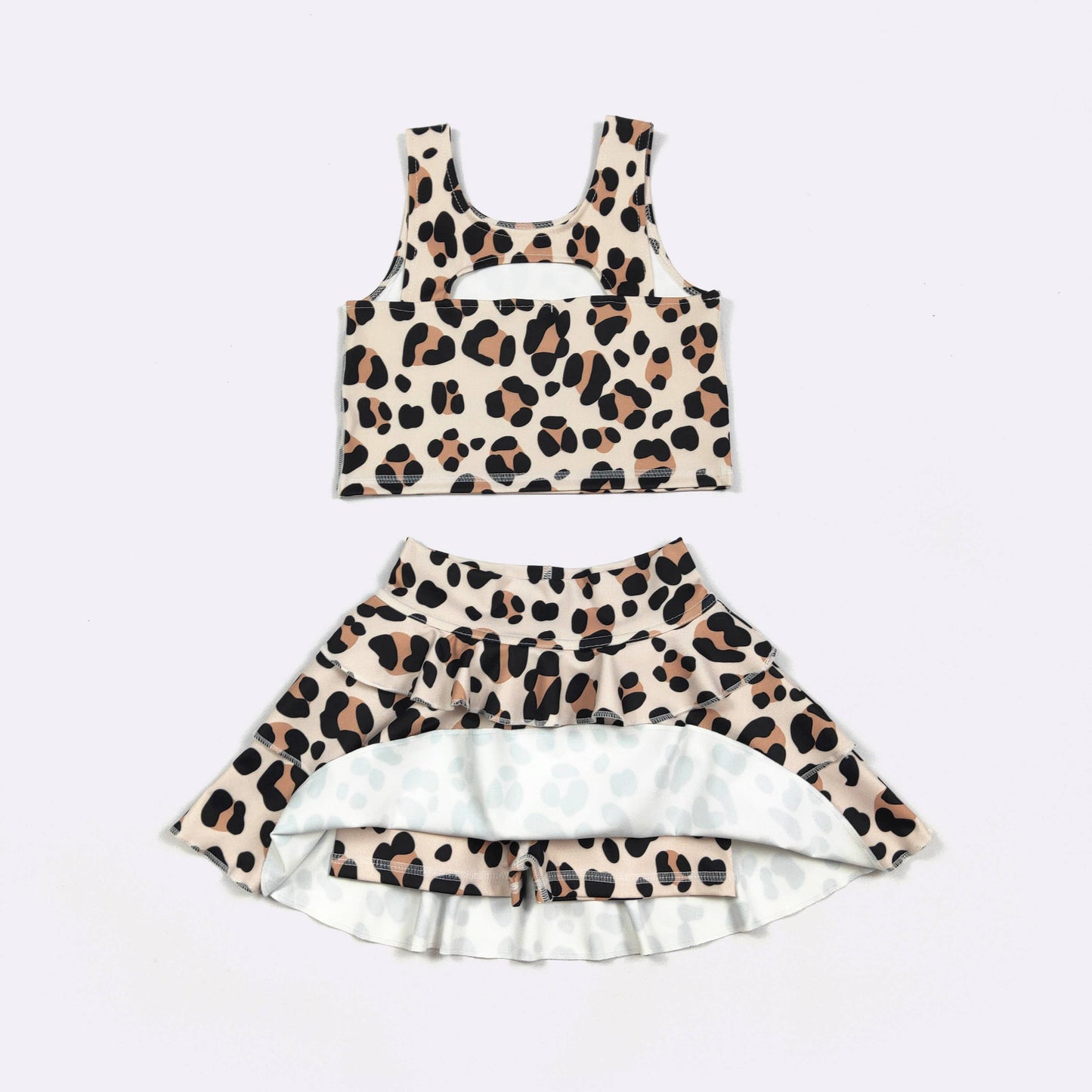 Leopard Girls Skort Set