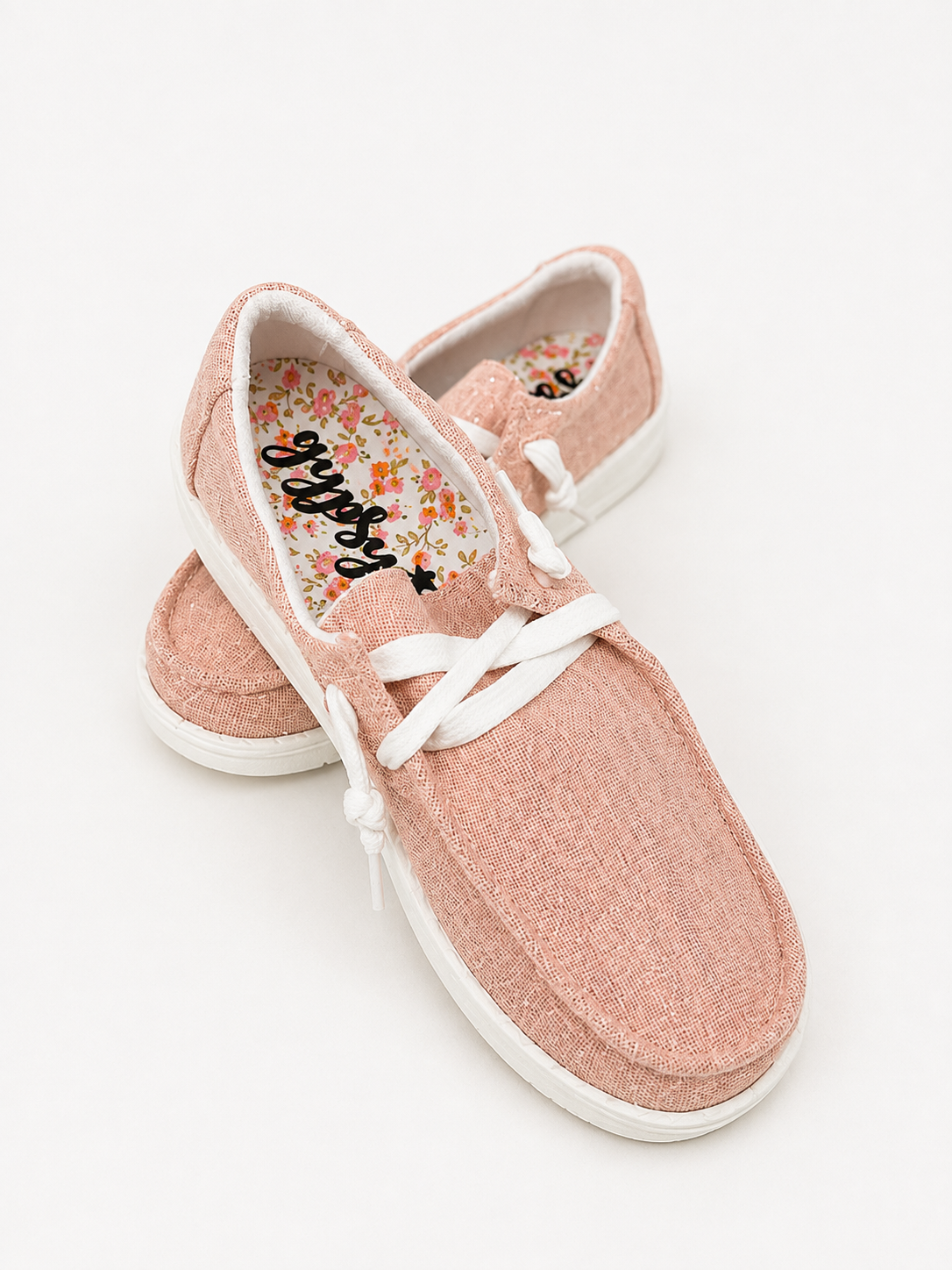 Pink Sparkly Boat Shoes