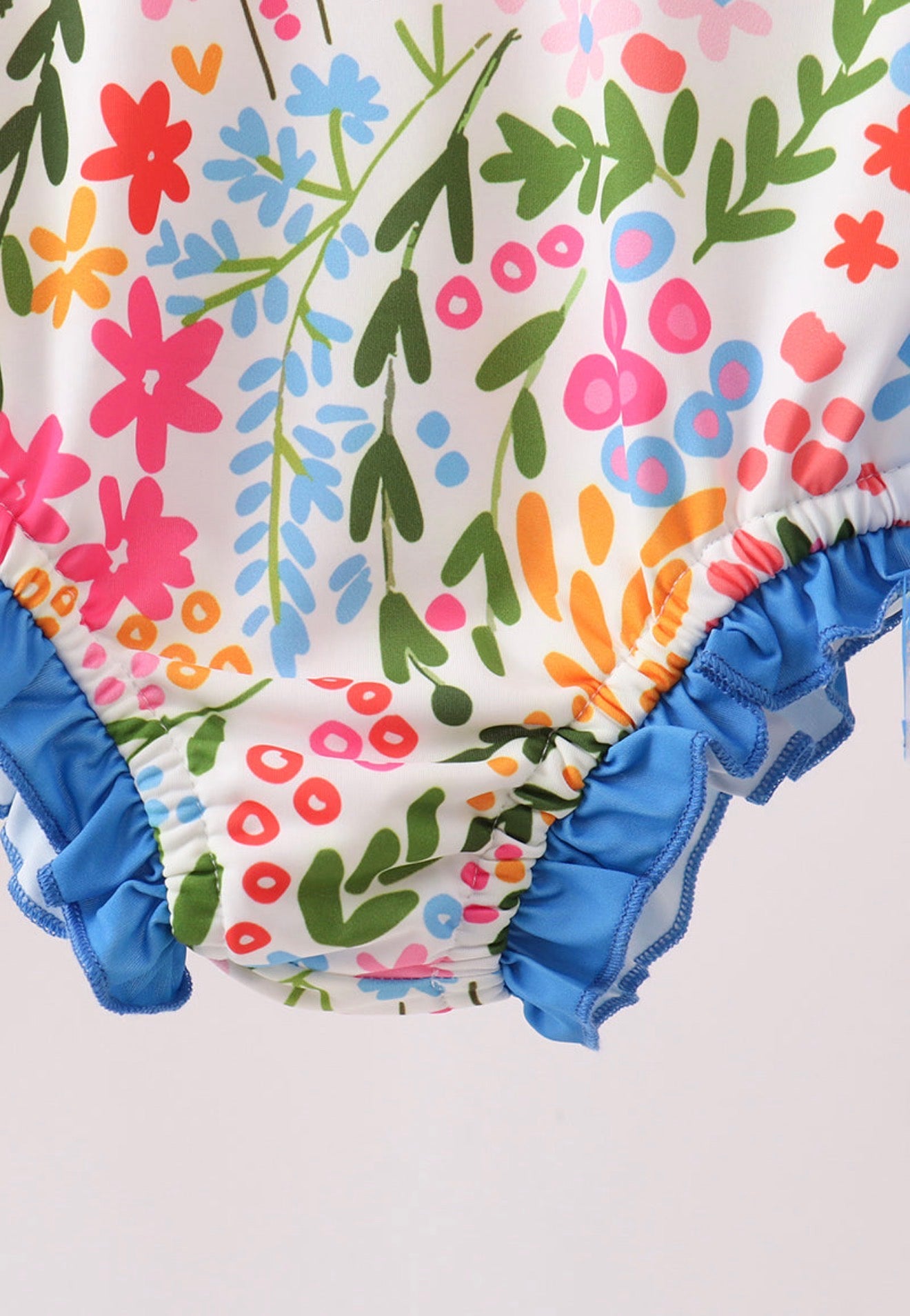 Floral Print Ruffle Rashguard