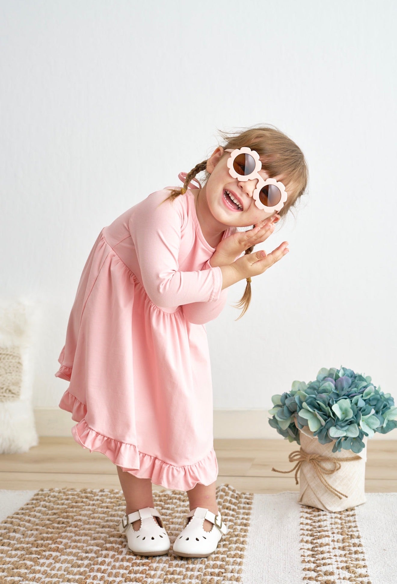 Retro Round Flower Sunglasses