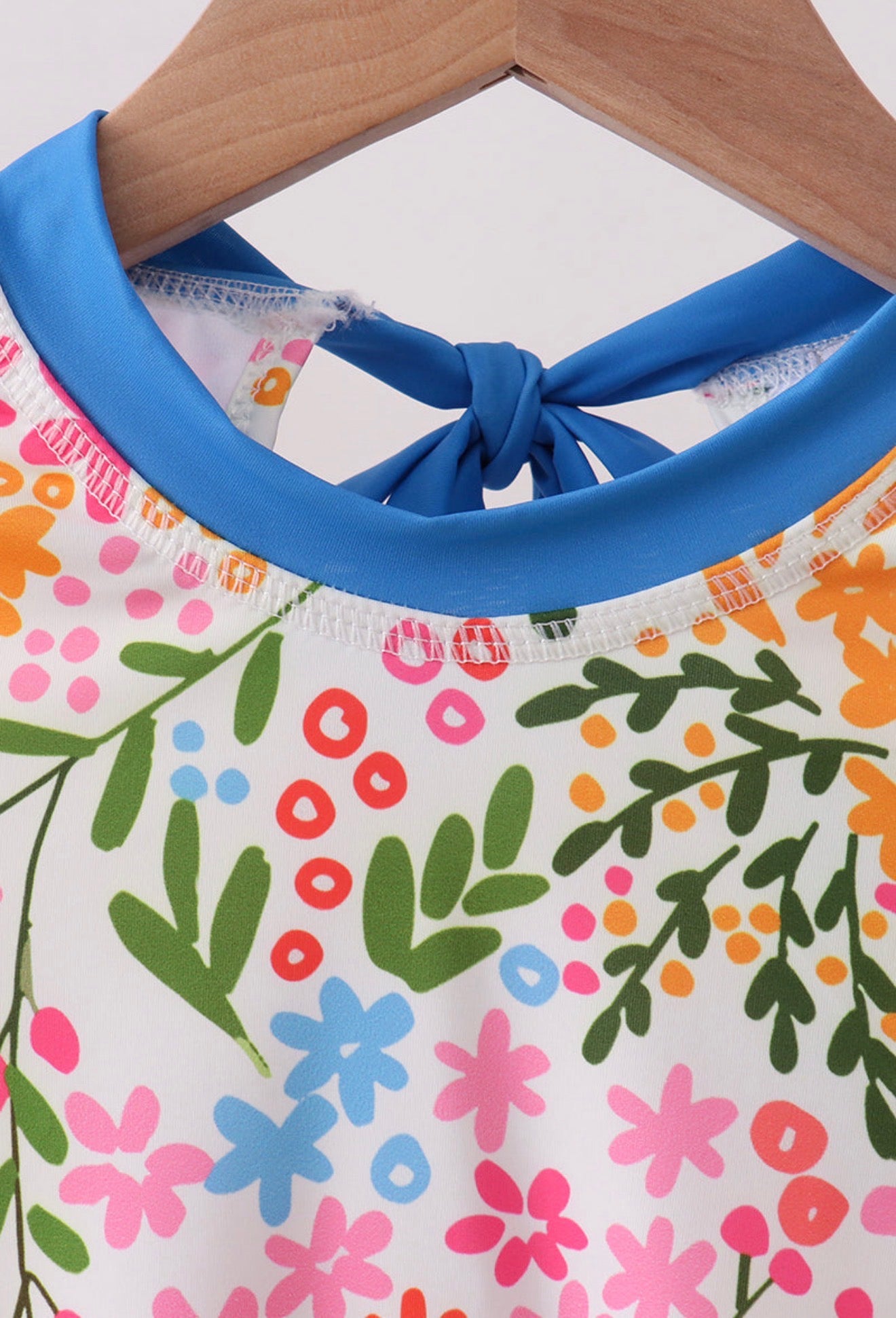 Floral Print Ruffle Rashguard