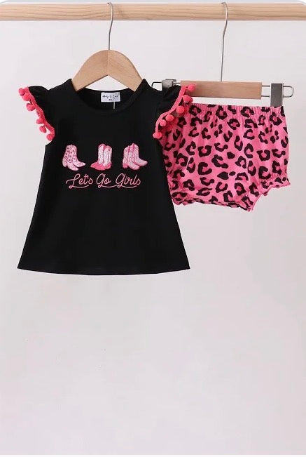 Let’s Go Girl Boots Leopard Set