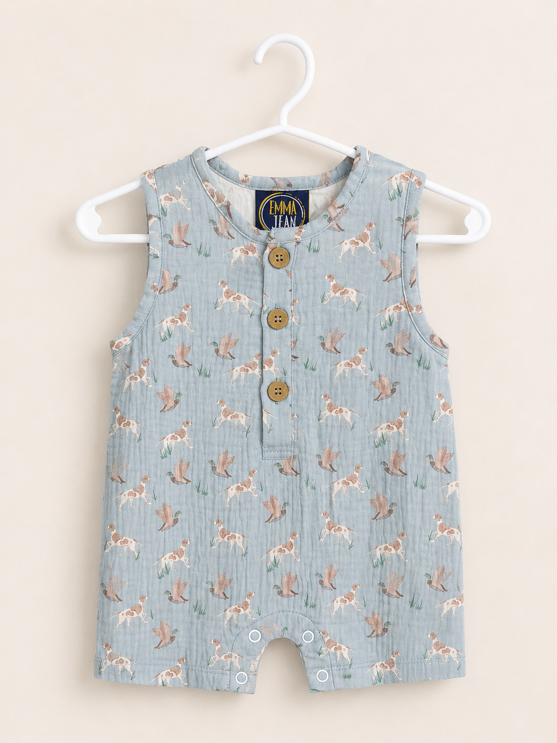 Bird Dog Muslin Sleeveless Romper