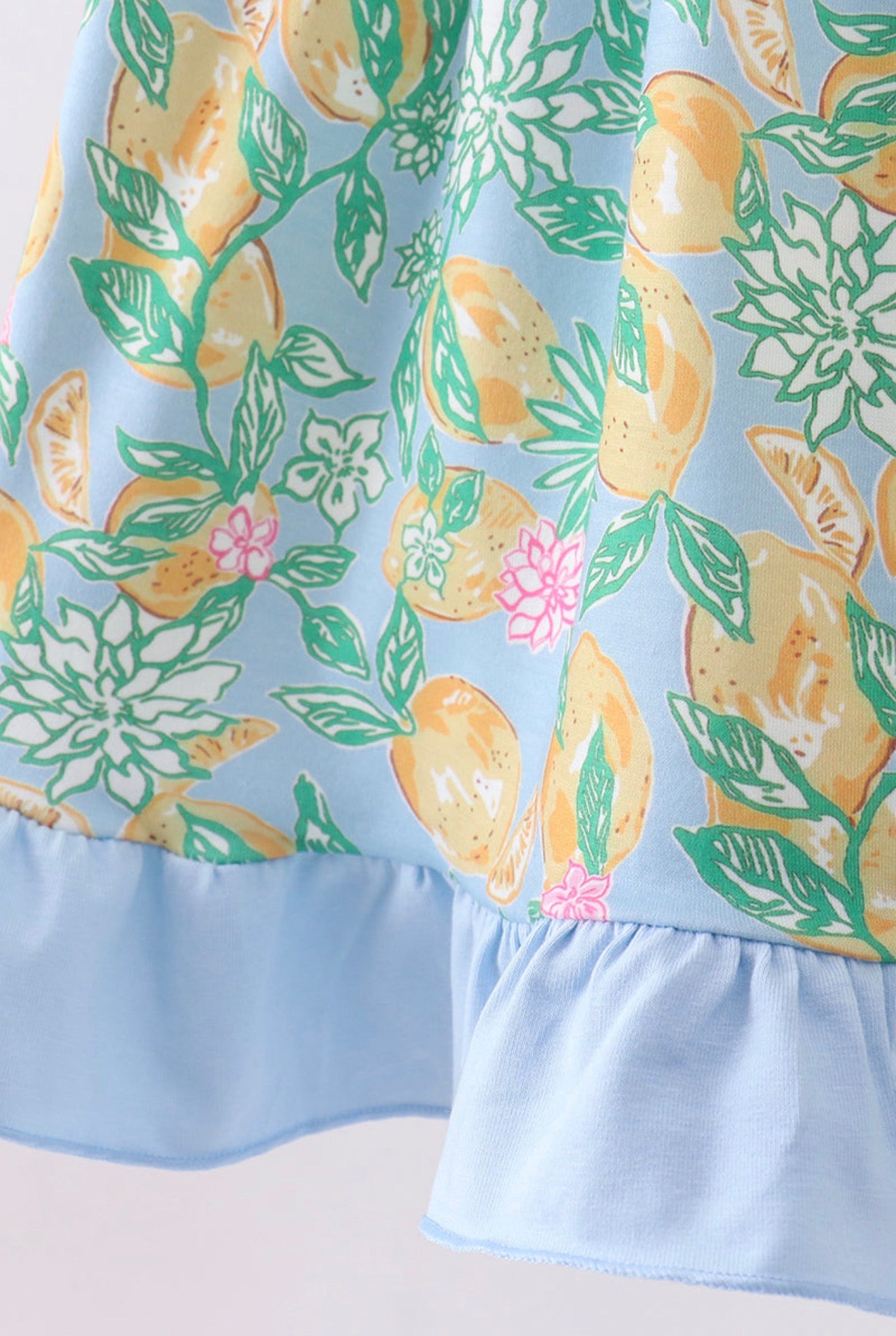 Green Lemon Ruffle Dress